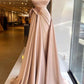 Glamorous Satin Sleeveless Prom Dress Beaded Slim Fit Party Dress Y794