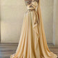 Chic A-line Satin Evening Dress,Pageant Dress Y885