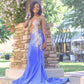 Sexy Mermaid Long Prom Dress With Tassel,Black Girls Prom Gown Y973