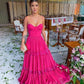A-line Spaghetti Straps Sleeveless Long Prom Dress,Elegant Formal Gown Y1043